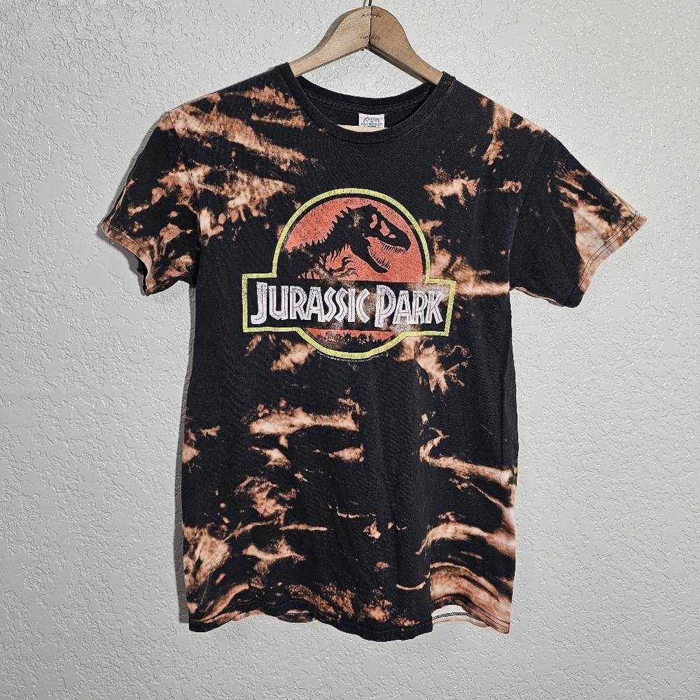 Custom Upcycled Tie Dyed Jurassic Park Tee